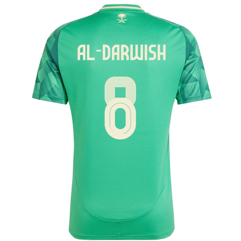 Danxen Dame Saudi-Arabia Mohammed Al-Darwish #8 Grønn Hjemmetrøye Drakt Trøye 24-26 Skjorter T-Skjorte