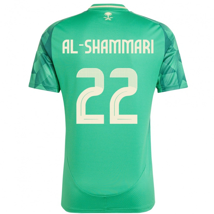Danxen Dame Saudi-Arabia Affas Al-Shammari #22 Grønn Hjemmetrøye Drakt Trøye 24-26 Skjorter T-Skjorte