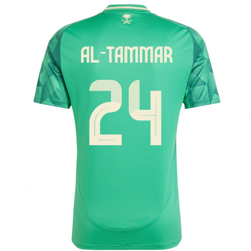Danxen Dame Saudi-Arabia Abdulaziz Al-Tammar #24 Grønn Hjemmetrøye Drakt Trøye 24-26 Skjorter T-Skjorte