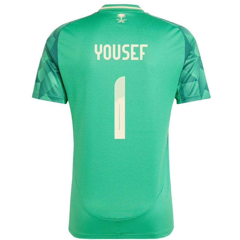 Danxen Dame Saudi-Arabia Hamed Yousef #1 Grønn Hjemmetrøye Drakt Trøye 24-26 Skjorter T-Skjorte