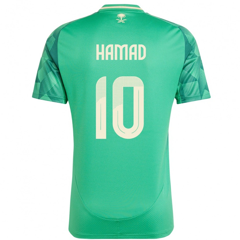 Danxen Dame Saudi-Arabia Sarah Hamad #10 Grønn Hjemmetrøye Drakt Trøye 24-26 Skjorter T-Skjorte