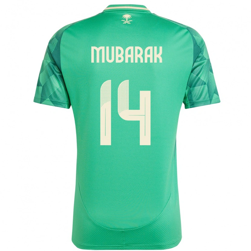 Danxen Dame Saudi-Arabia Al Bandari Mubarak #14 Grønn Hjemmetrøye Drakt Trøye 24-26 Skjorter T-Skjorte