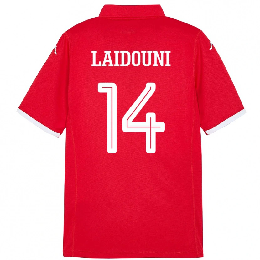 Danxen Dame Tunisia Aïssa Laïdouni #14 Rød Hjemmetrøye Drakt Trøye 24-26 Skjorter T-Skjorte
