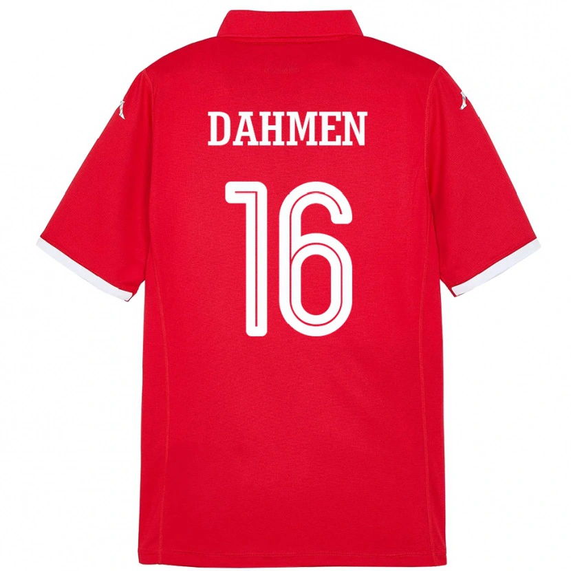 Danxen Dame Tunisia Aymen Dahmen #16 Rød Hjemmetrøye Drakt Trøye 24-26 Skjorter T-Skjorte