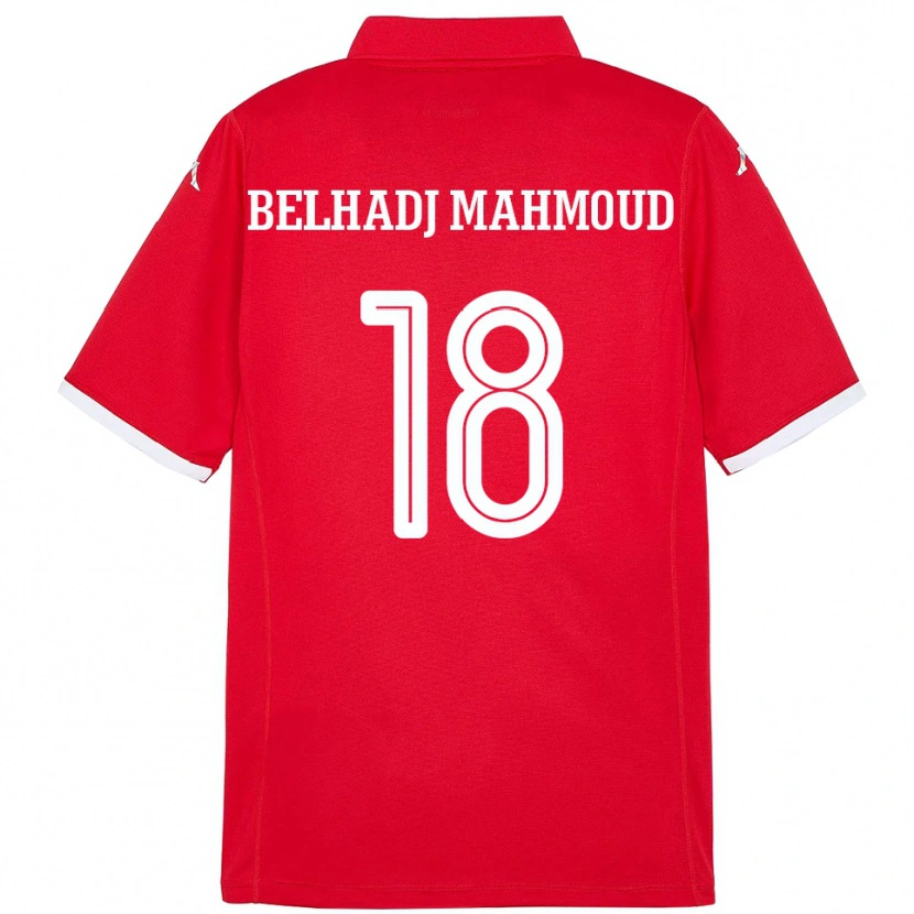 Danxen Dame Tunisia Mohamed Belhadj Mahmoud #18 Rød Hjemmetrøye Drakt Trøye 24-26 Skjorter T-Skjorte