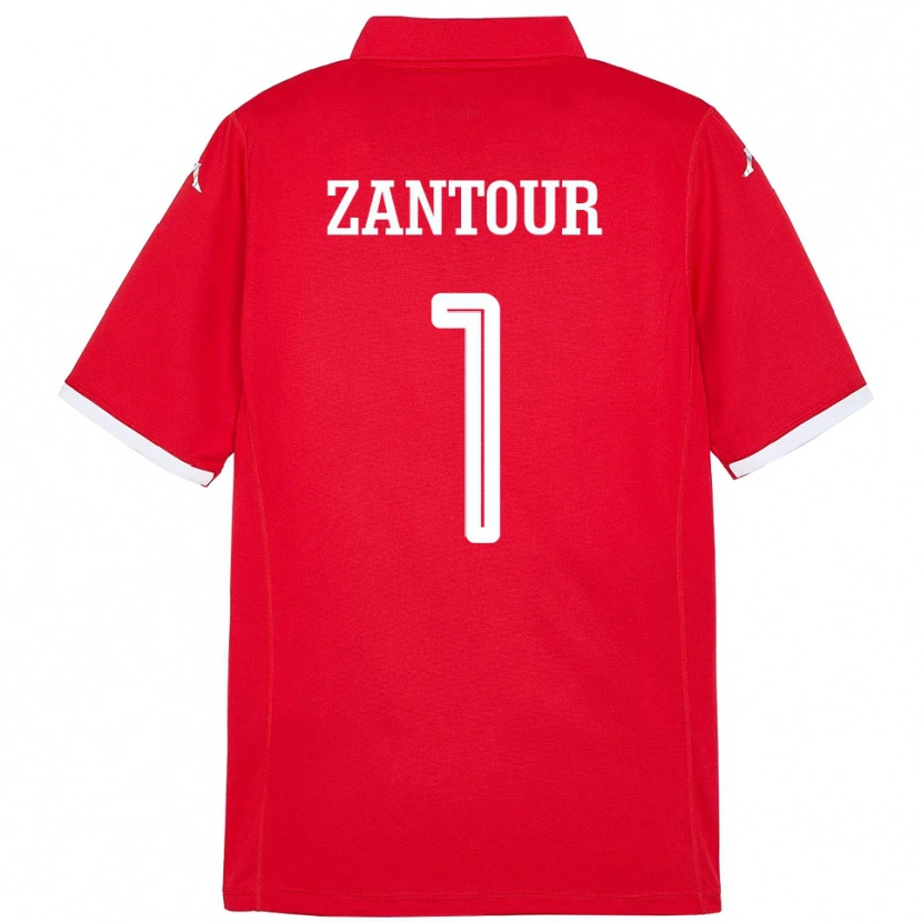 Danxen Dame Tunisia Ishak Zantour #1 Rød Hjemmetrøye Drakt Trøye 24-26 Skjorter T-Skjorte