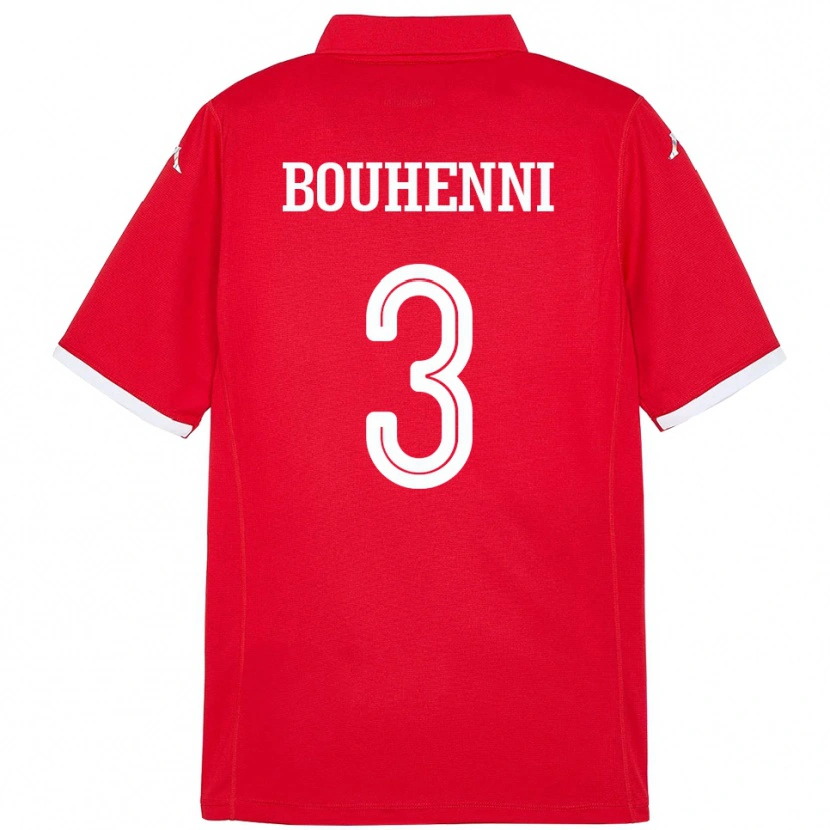Danxen Dame Tunisia Rayen Bouhenni #3 Rød Hjemmetrøye Drakt Trøye 24-26 Skjorter T-Skjorte