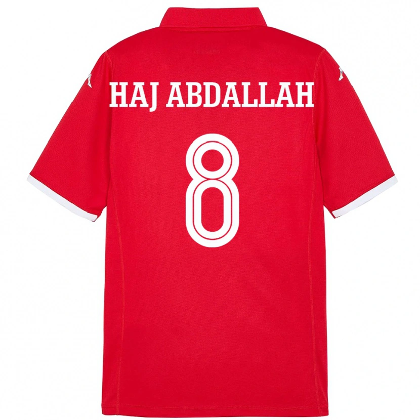 Danxen Dame Tunisia Saifedine Haj Abdallah #8 Rød Hjemmetrøye Drakt Trøye 24-26 Skjorter T-Skjorte