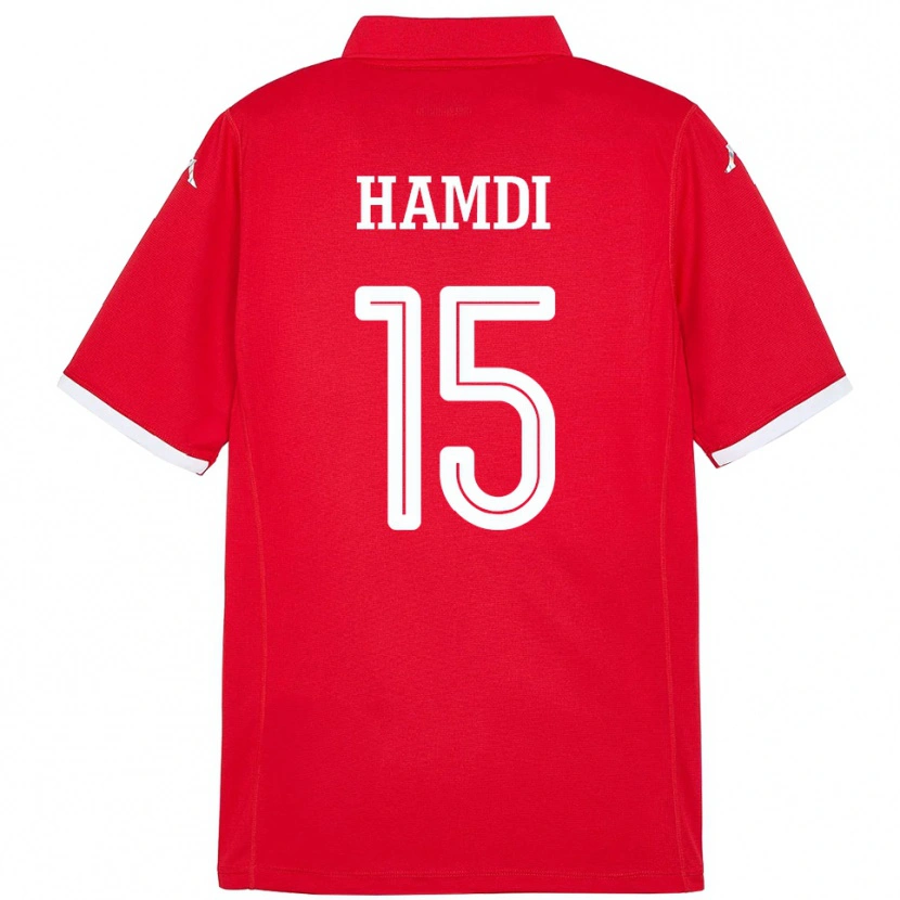 Danxen Dame Tunisia Hanna Hamdi #15 Rød Hjemmetrøye Drakt Trøye 24-26 Skjorter T-Skjorte