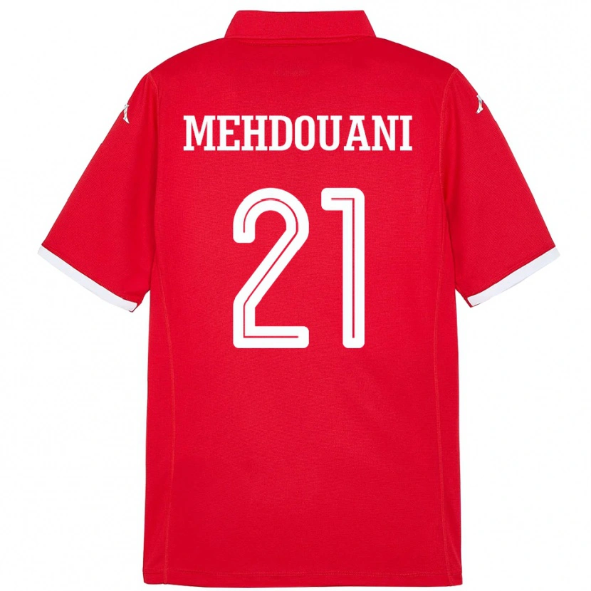 Danxen Dame Tunisia Firas Mehdouani #21 Rød Hjemmetrøye Drakt Trøye 24-26 Skjorter T-Skjorte