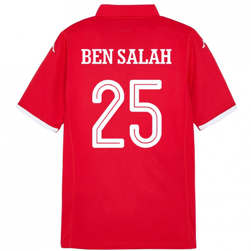 Danxen Dame Tunisia Heni Ben Salah #25 Rød Hjemmetrøye Drakt Trøye 24-26 Skjorter T-Skjorte