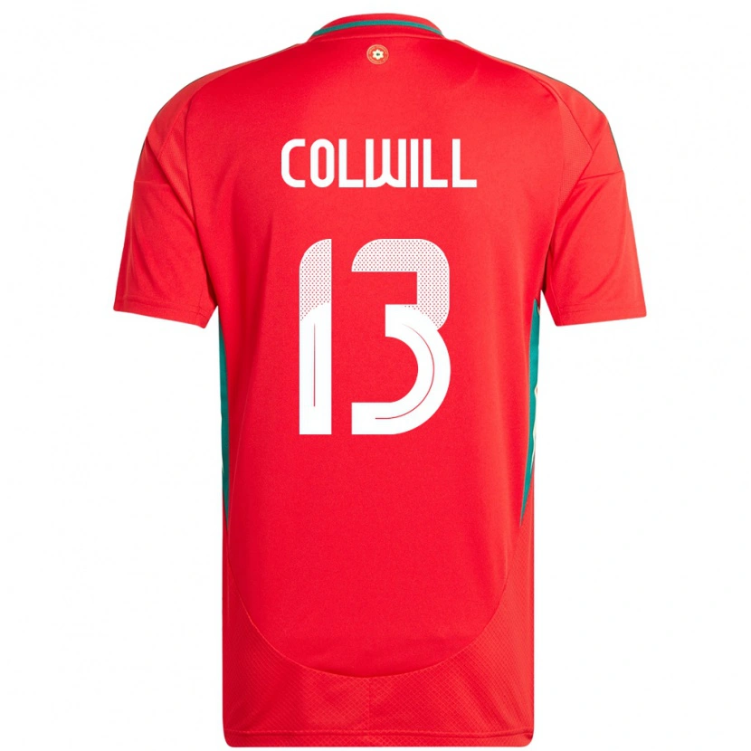 Danxen Dame Wales Rubin Colwill #13 Rød Hjemmetrøye Drakt Trøye 24-26 Skjorter T-Skjorte