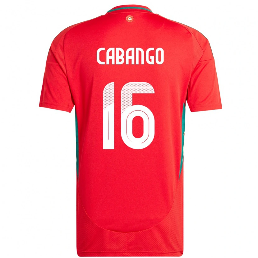 Danxen Dame Wales Ben Cabango #16 Rød Hjemmetrøye Drakt Trøye 24-26 Skjorter T-Skjorte