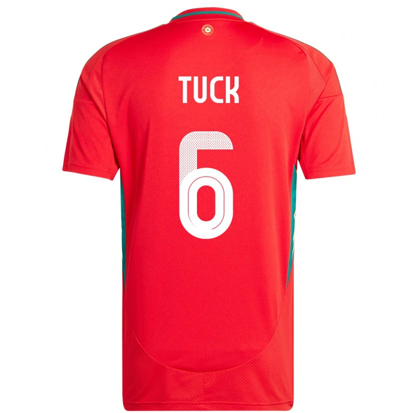 Danxen Dame Wales Alfie Tuck #6 Rød Hjemmetrøye Drakt Trøye 24-26 Skjorter T-Skjorte