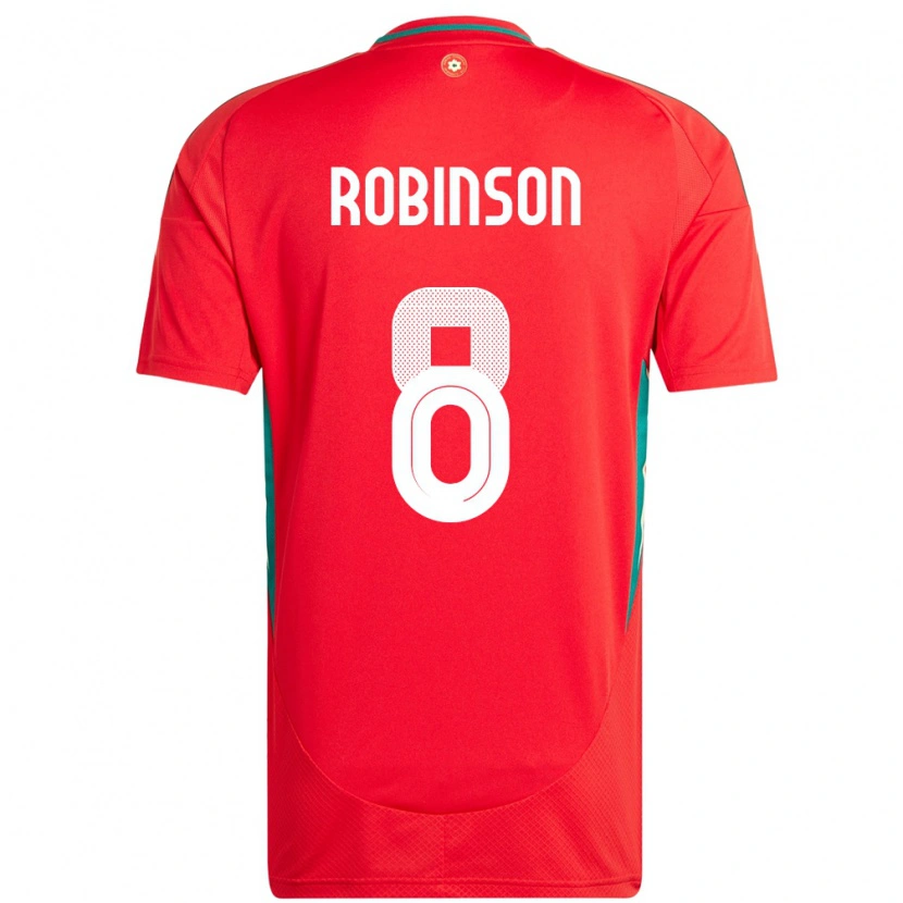 Danxen Dame Wales Milo Robinson #8 Rød Hjemmetrøye Drakt Trøye 24-26 Skjorter T-Skjorte