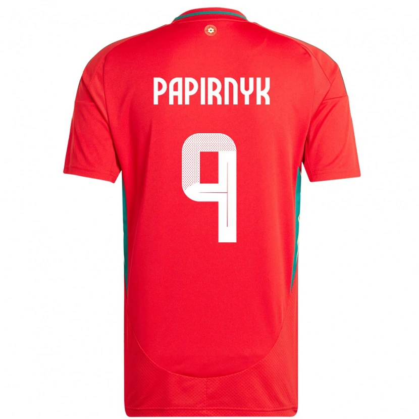 Danxen Dame Wales Leo Papirnyk #9 Rød Hjemmetrøye Drakt Trøye 24-26 Skjorter T-Skjorte