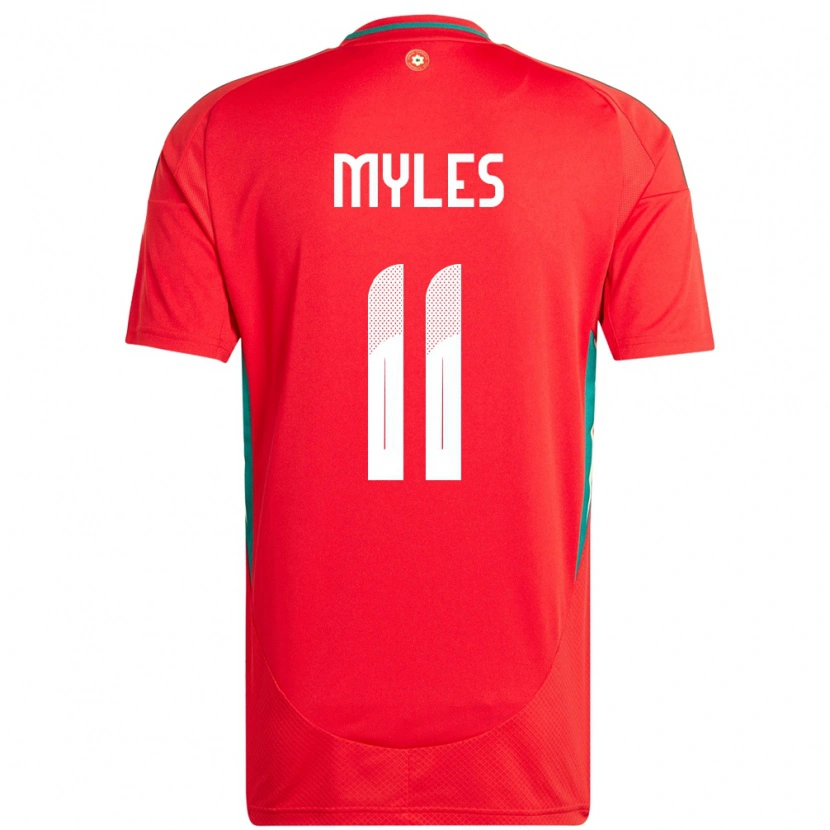 Danxen Dame Wales Elliot Myles #11 Rød Hjemmetrøye Drakt Trøye 24-26 Skjorter T-Skjorte