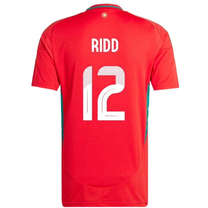 Danxen Dame Wales Lewis Ridd #12 Rød Hjemmetrøye Drakt Trøye 24-26 Skjorter T-Skjorte