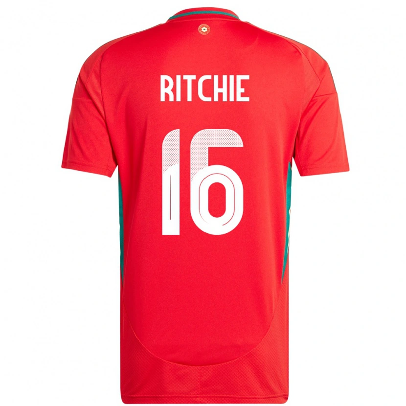 Danxen Dame Wales Amelia Ritchie #16 Rød Hjemmetrøye Drakt Trøye 24-26 Skjorter T-Skjorte