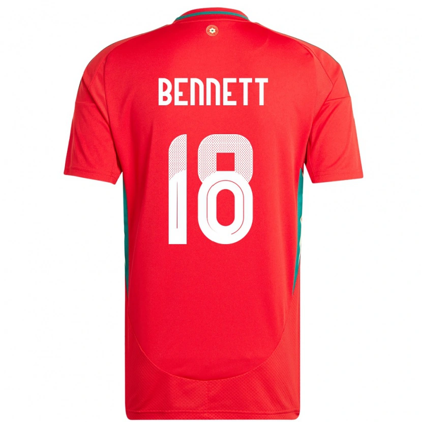 Danxen Dame Wales Murphy Bennett #18 Rød Hjemmetrøye Drakt Trøye 24-26 Skjorter T-Skjorte