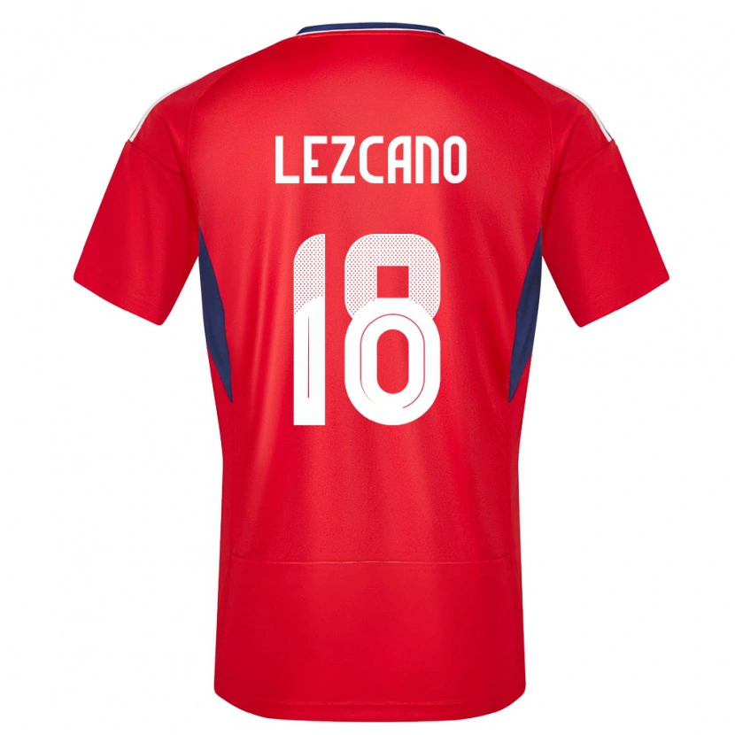 Danxen Dame Costa Rica Alexandre Lezcano #18 Rød Hjemmetrøye Drakt Trøye 24-26 Skjorter T-Skjorte