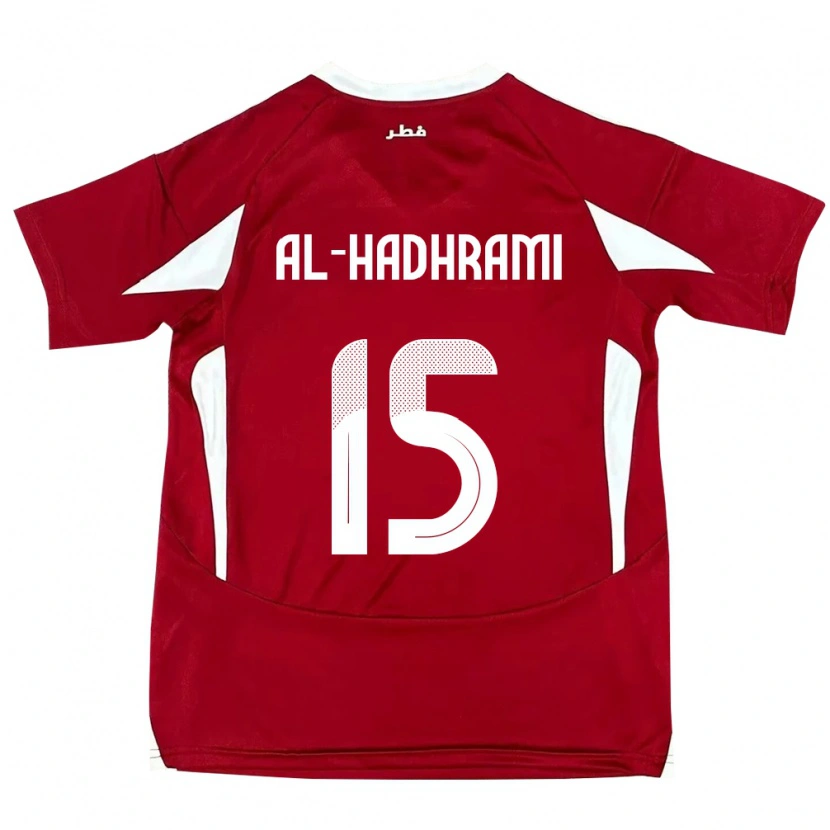 Danxen Dame Qatar Naif Al-Hadhrami #15 Rød Hjemmetrøye Drakt Trøye 24-26 Skjorter T-Skjorte