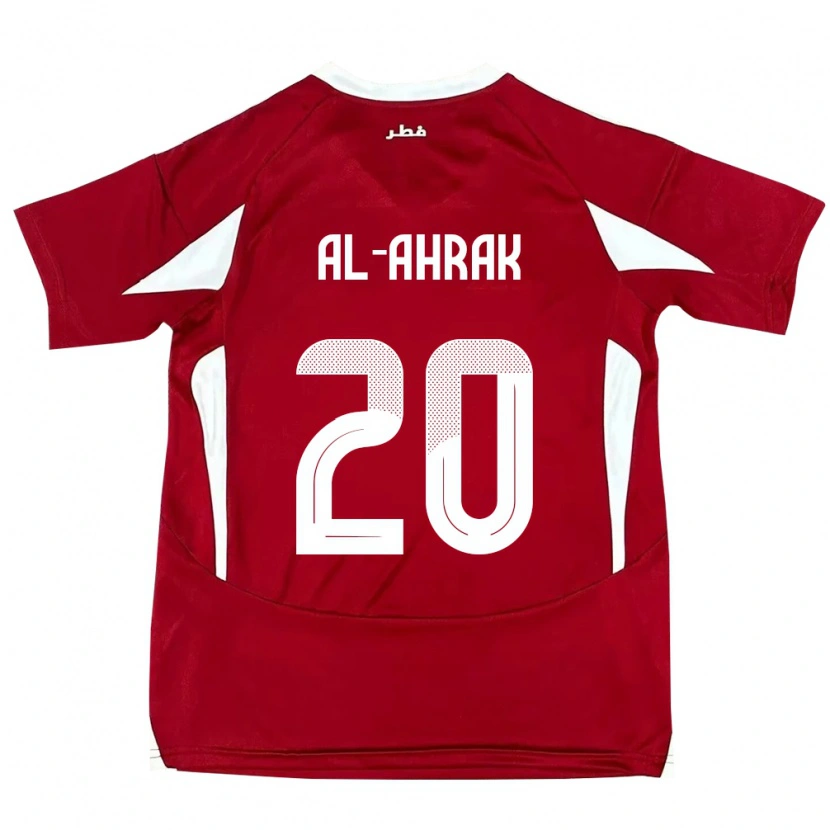 Danxen Dame Qatar Abdullah Al-Ahrak #20 Rød Hjemmetrøye Drakt Trøye 24-26 Skjorter T-Skjorte