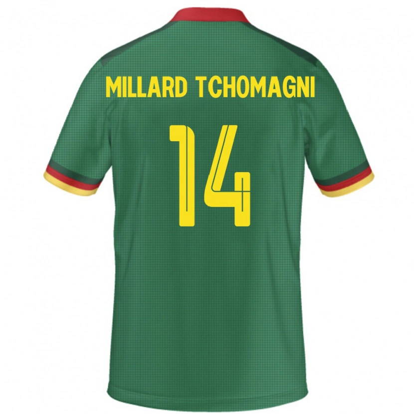 Danxen Dame Kamerun Samuel Millard Tchomagni #14 Grønn Hjemmetrøye Drakt Trøye 24-26 Skjorter T-Skjorte