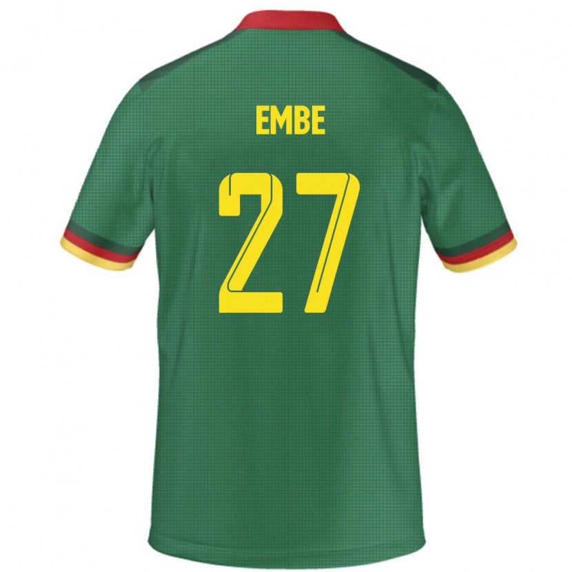 Danxen Dame Kamerun Eric Embe #27 Grønn Hjemmetrøye Drakt Trøye 24-26 Skjorter T-Skjorte