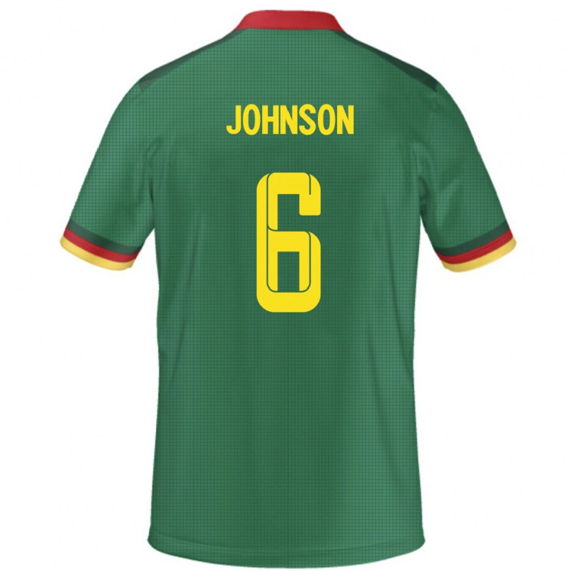 Danxen Dame Kamerun Estelle Johnson #6 Grønn Hjemmetrøye Drakt Trøye 24-26 Skjorter T-Skjorte