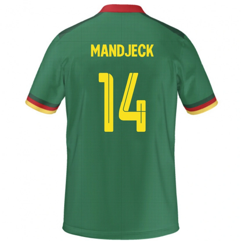 Danxen Dame Kamerun Georges Mandjeck #14 Grønn Hjemmetrøye Drakt Trøye 24-26 Skjorter T-Skjorte