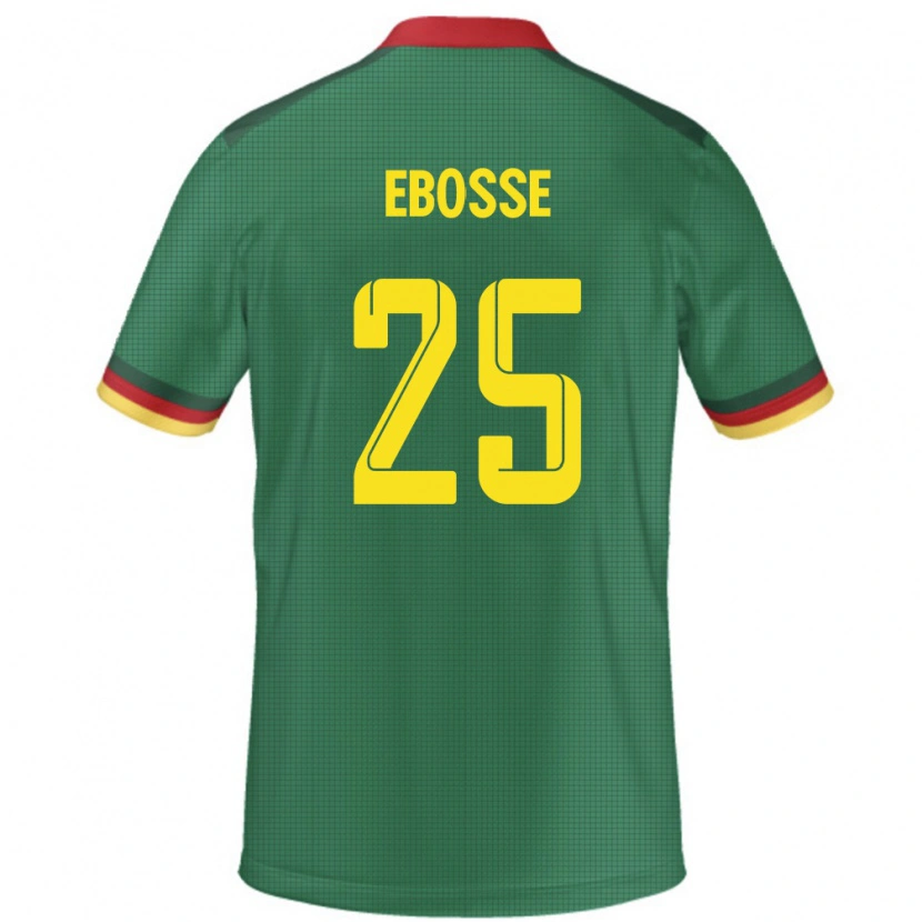Danxen Dame Kamerun Enzo Ebosse #25 Grønn Hjemmetrøye Drakt Trøye 24-26 Skjorter T-Skjorte