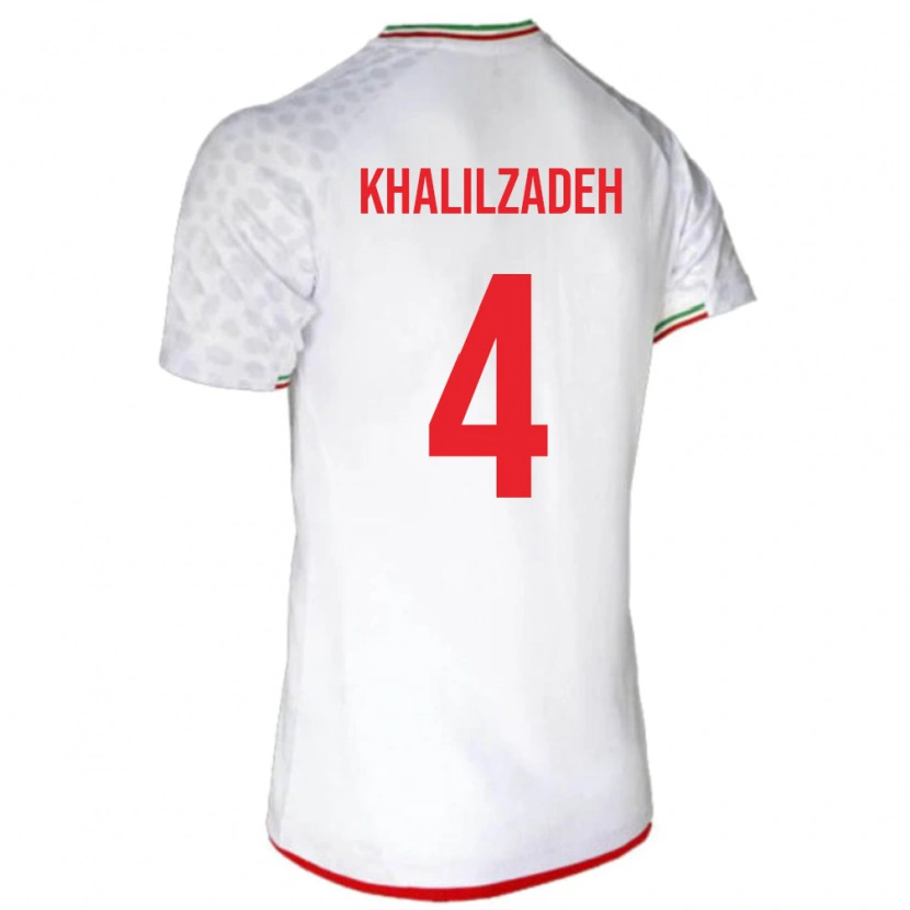 Danxen Dame Iran Shoja Khalilzadeh #4 Hvit Hjemmetrøye Drakt Trøye 24-26 Skjorter T-Skjorte