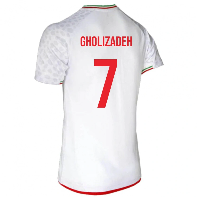 Danxen Dame Iran Esmaeil Gholizadeh #7 Hvit Hjemmetrøye Drakt Trøye 24-26 Skjorter T-Skjorte