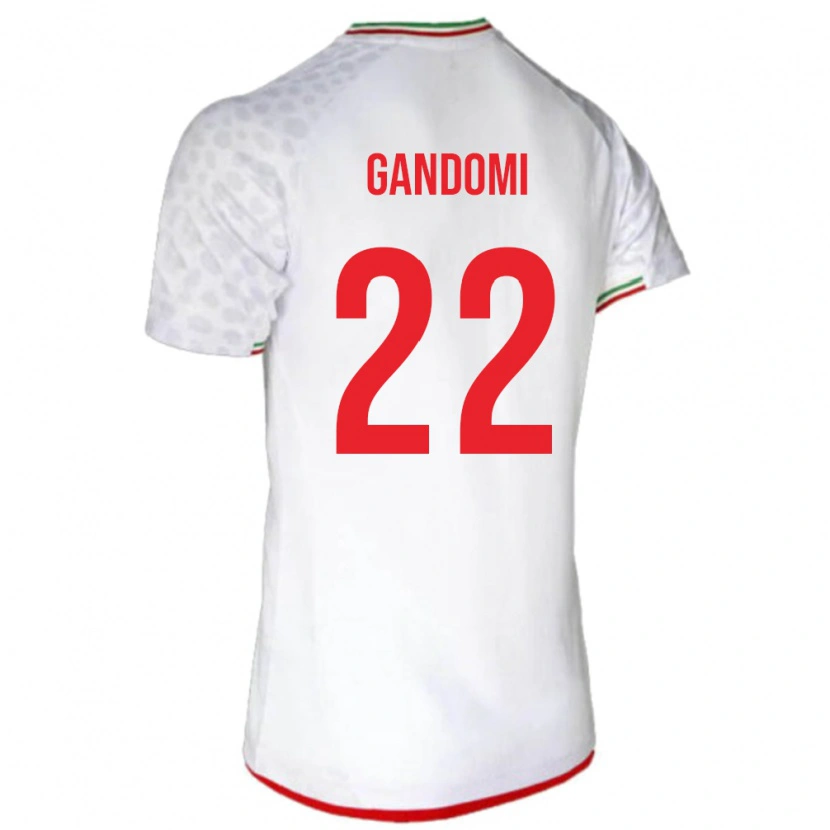 Danxen Dame Iran Mohammad Gandomi #22 Hvit Hjemmetrøye Drakt Trøye 24-26 Skjorter T-Skjorte