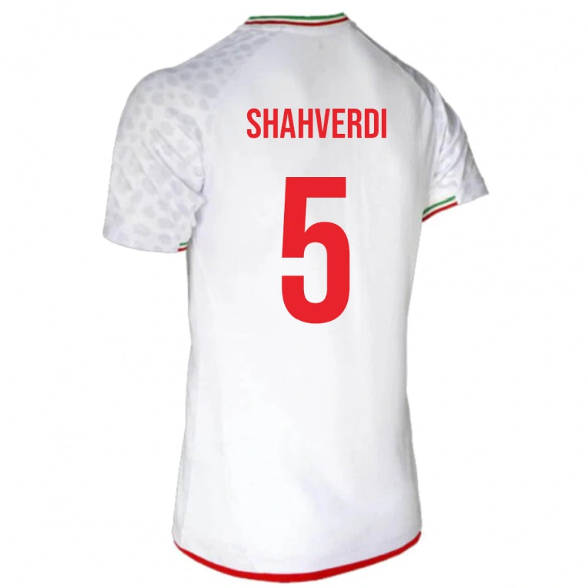 Danxen Dame Iran Hosein Shahverdi #5 Hvit Hjemmetrøye Drakt Trøye 24-26 Skjorter T-Skjorte