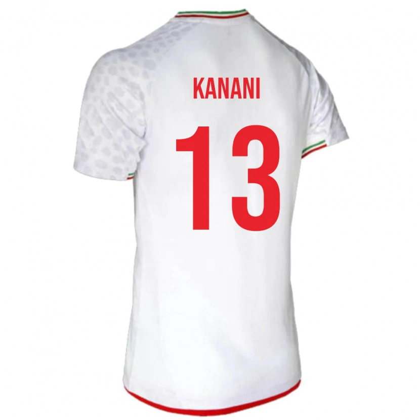 Danxen Dame Iran Hossein Kanani #13 Hvit Hjemmetrøye Drakt Trøye 24-26 Skjorter T-Skjorte