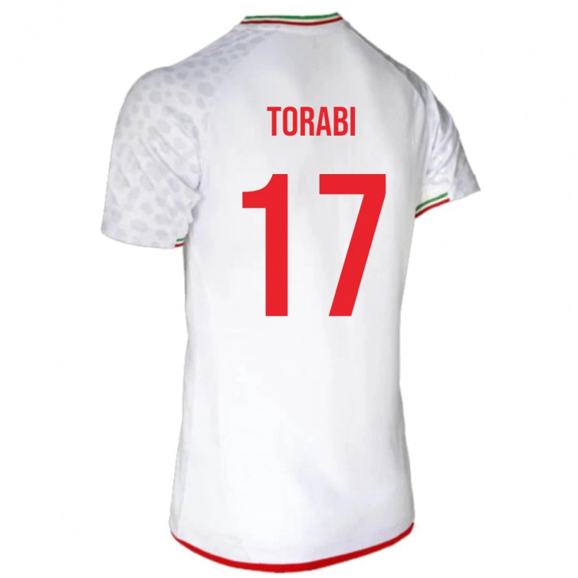Danxen Dame Iran Mehdi Torabi #17 Hvit Hjemmetrøye Drakt Trøye 24-26 Skjorter T-Skjorte