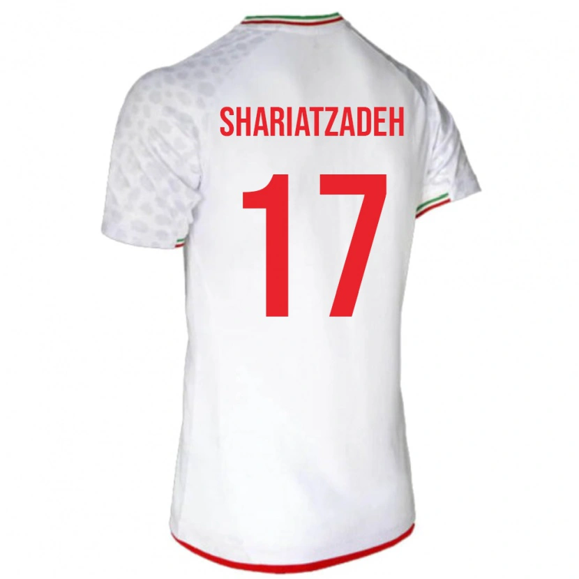 Danxen Dame Iran Ahmad Shariatzadeh #17 Hvit Hjemmetrøye Drakt Trøye 24-26 Skjorter T-Skjorte