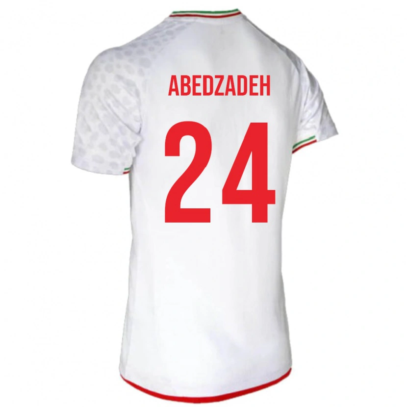 Danxen Dame Iran Amir Abedzadeh #24 Hvit Hjemmetrøye Drakt Trøye 24-26 Skjorter T-Skjorte