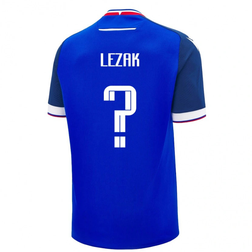 Danxen Dame Slovakia Jakub Lezak #0 Blå Hjemmetrøye Drakt Trøye 24-26 Skjorter T-Skjorte