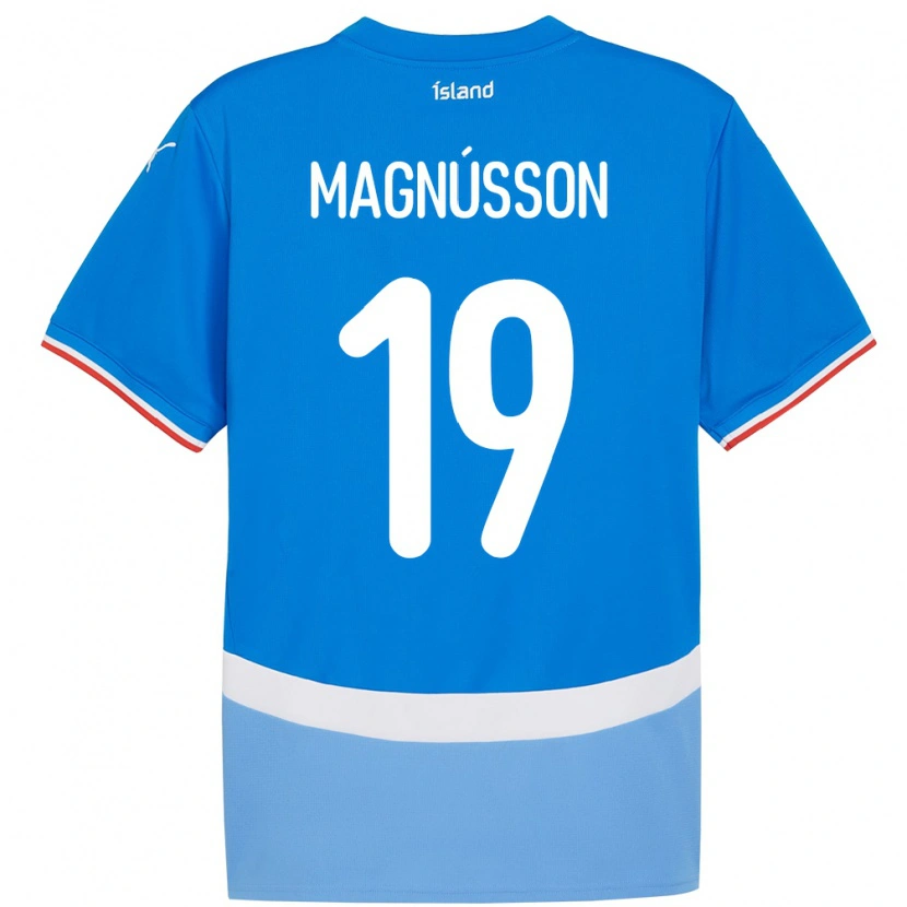 Danxen Dame Island Júlíus Magnússon #19 Blå Hjemmetrøye Drakt Trøye 24-26 Skjorter T-Skjorte