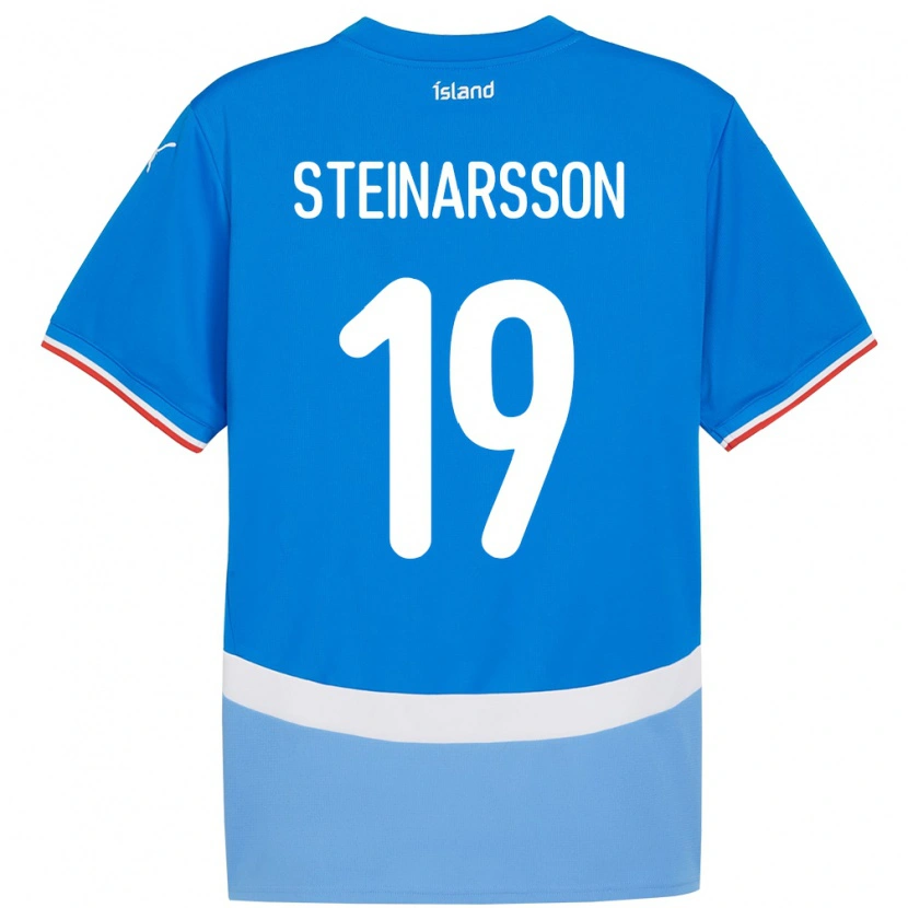 Danxen Dame Island Ásgeir Steinn Steinarsson #19 Blå Hjemmetrøye Drakt Trøye 24-26 Skjorter T-Skjorte