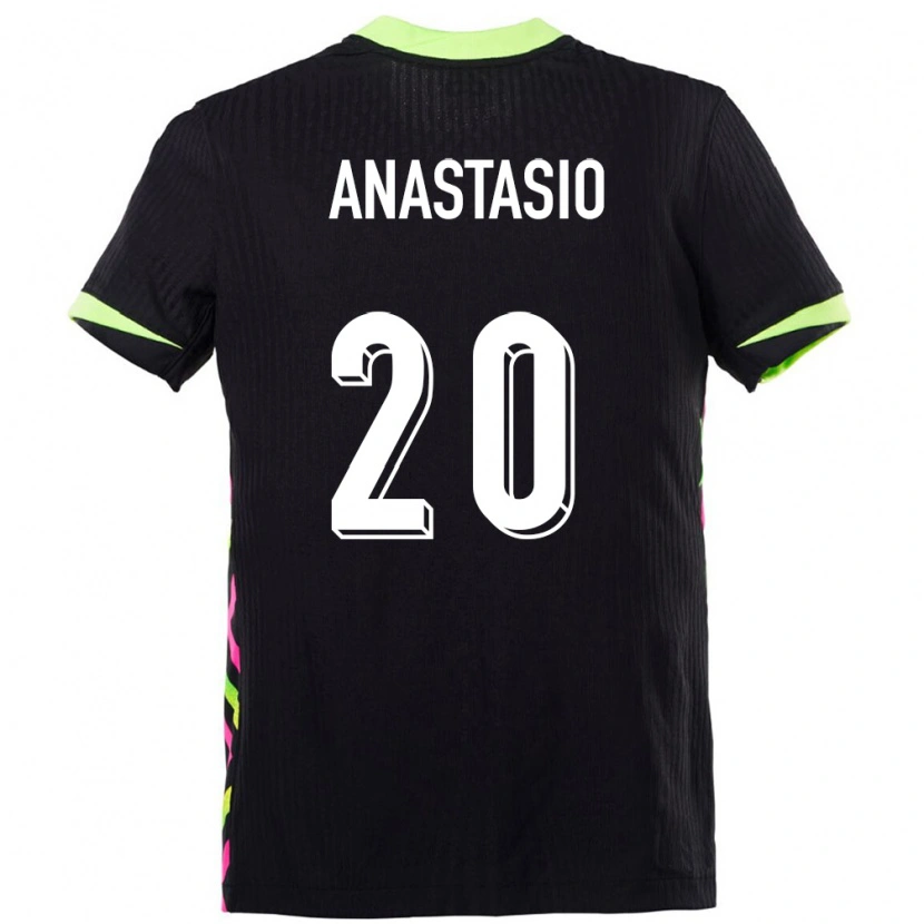 Danxen Dame Australia Max Anastasio #20 Mørkeblå Bortetrøye Drakt Trøye 24-26 Skjorter T-Skjorte