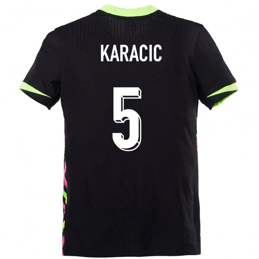 Danxen Dame Australia Fran Karacic #5 Mørkeblå Bortetrøye Drakt Trøye 24-26 Skjorter T-Skjorte