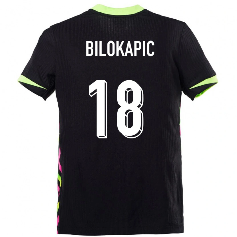 Danxen Dame Australia Nicholas Bilokapic #18 Mørkeblå Bortetrøye Drakt Trøye 24-26 Skjorter T-Skjorte