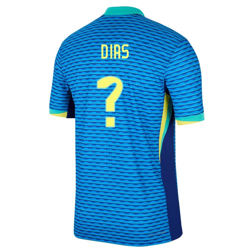 Danxen Dame Brasil Arthur Dias #0 Blå Bortetrøye Drakt Trøye 24-26 Skjorter T-Skjorte