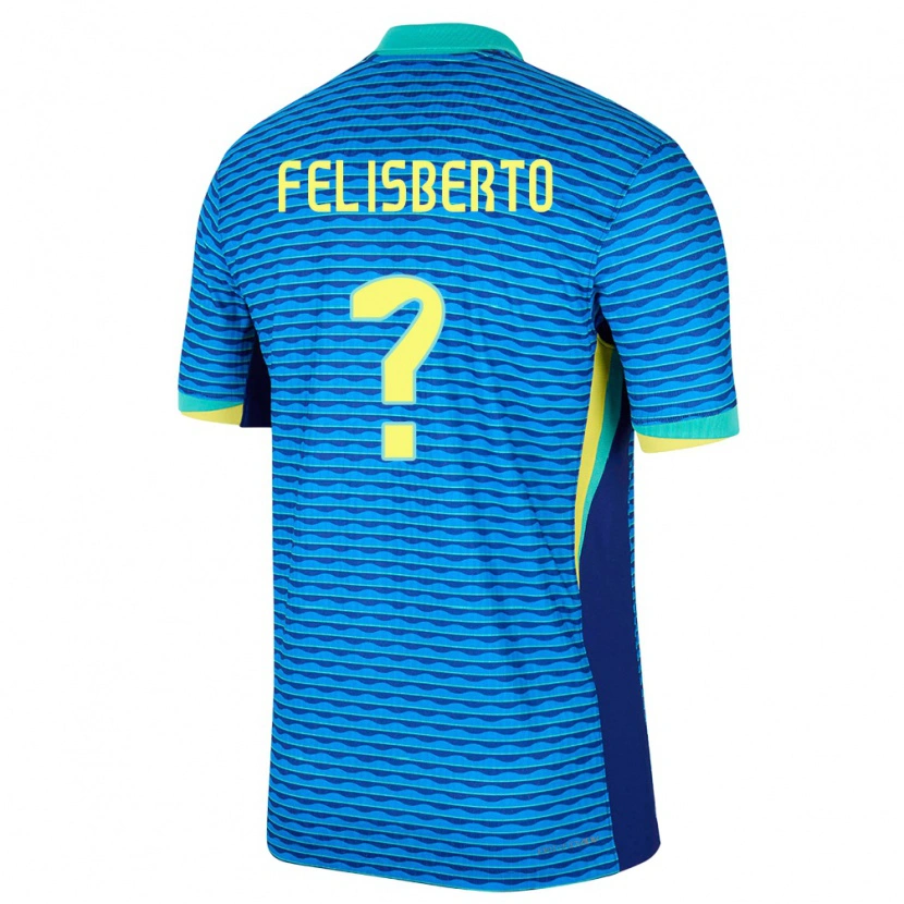 Danxen Dame Brasil Igor Felisberto #0 Blå Bortetrøye Drakt Trøye 24-26 Skjorter T-Skjorte