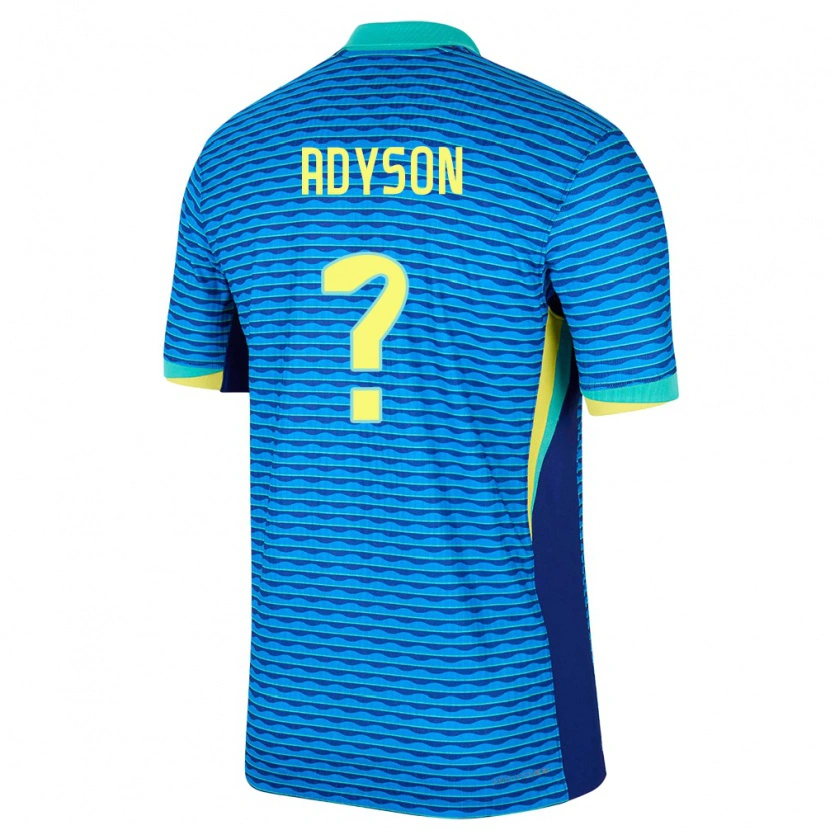 Danxen Dame Brasil Adyson #0 Blå Bortetrøye Drakt Trøye 24-26 Skjorter T-Skjorte