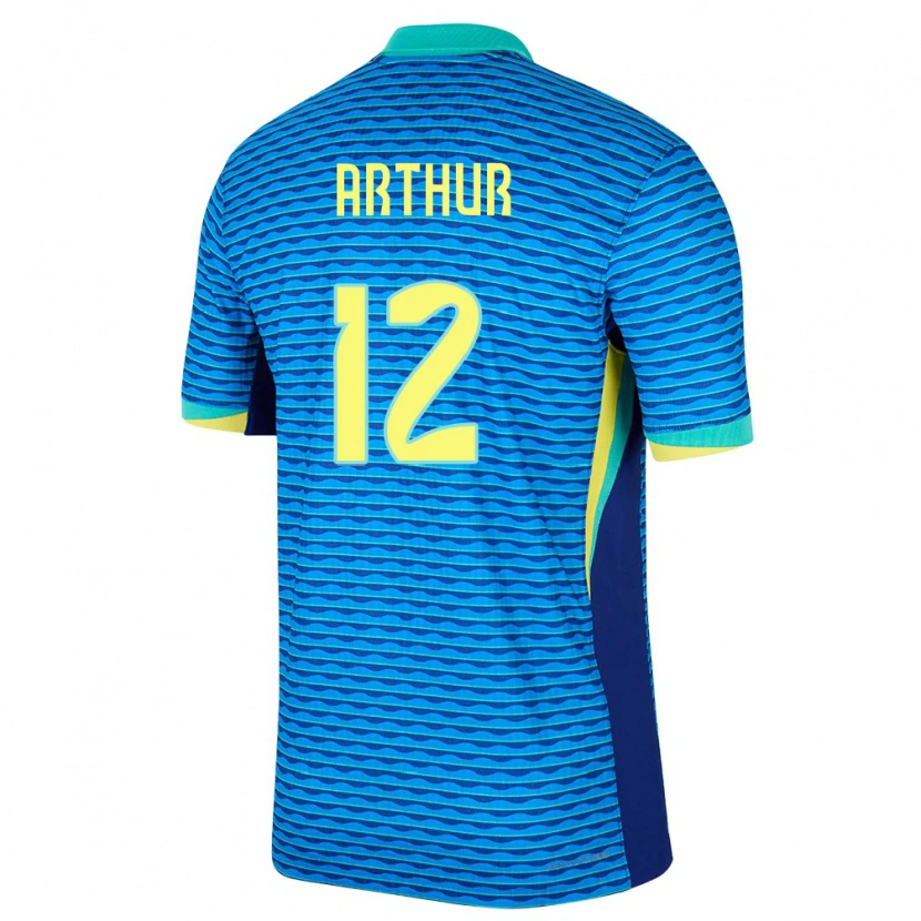 Danxen Dame Brasil Arthur #12 Blå Bortetrøye Drakt Trøye 24-26 Skjorter T-Skjorte